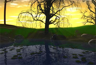 Computer animated music video to instrumental recording artists Rachel's. Lie down beside a glimmering pond and watch the earth come alive. Witness the hypnotic motion of soaring birds, swirling fish, and whirling leaves as you experience water from the same source. Computer animated music video to instrumental recording artists Rachel's. Lie down beside a glimmering pond and watch the earth come alive. Witness the hypnotic motion of soaring birds, swirling fish, and whirling leaves as you experience water from the same source.